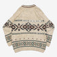 MEN'S VINTAGE 1990S PATTERNED KNITTED JUMPER - MEDIUM