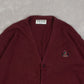 MEN'S VINTAGE 1980S IZOD KNITTED CARDIGAN - X-LARGE
