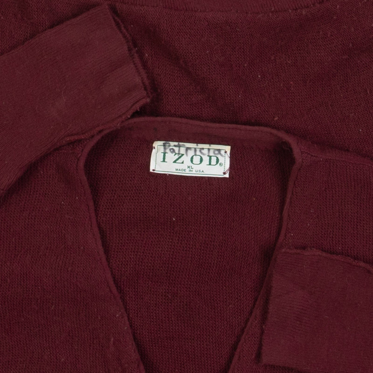 MEN'S VINTAGE 1980S IZOD KNITTED CARDIGAN - X-LARGE