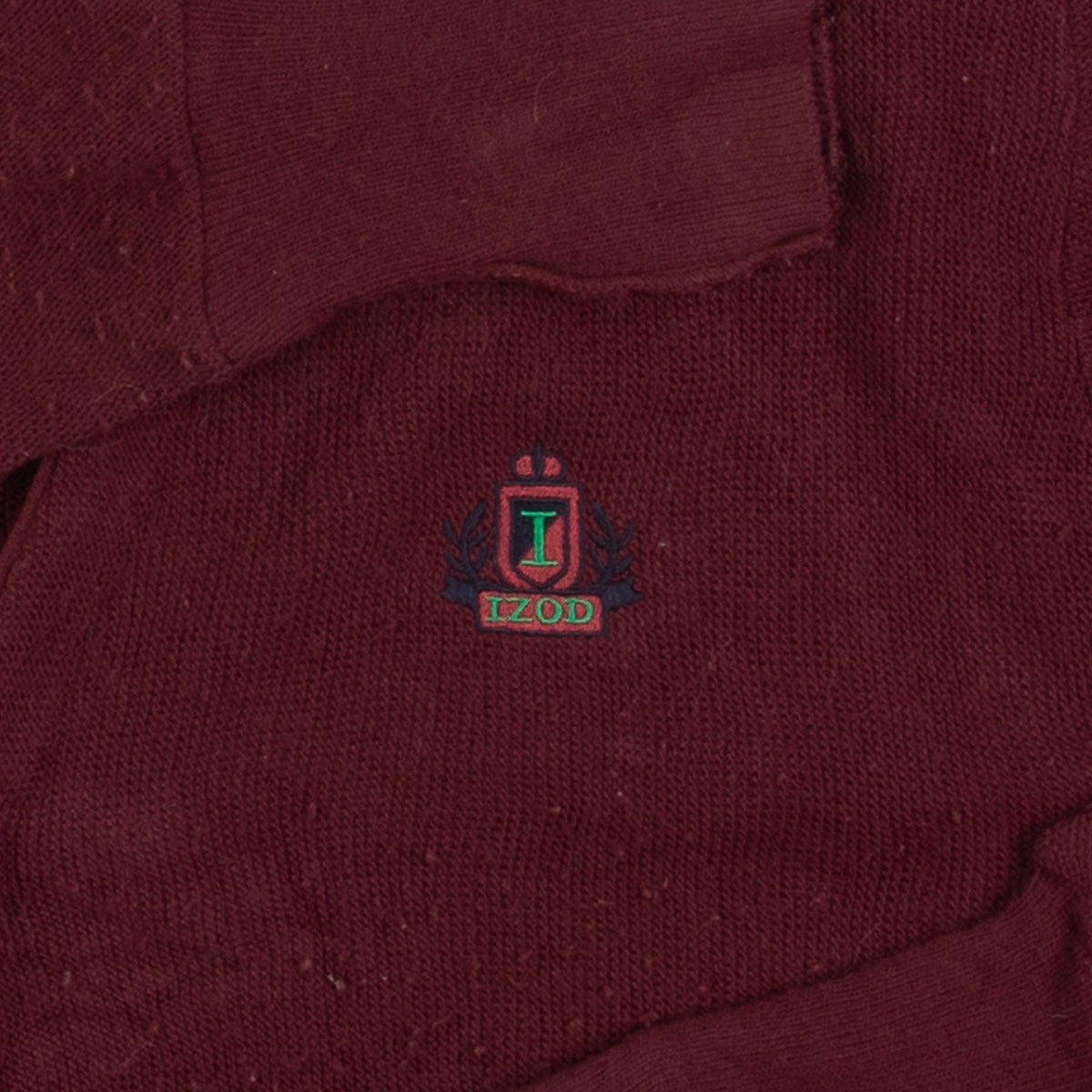 MEN'S VINTAGE 1980S IZOD KNITTED CARDIGAN - X-LARGE