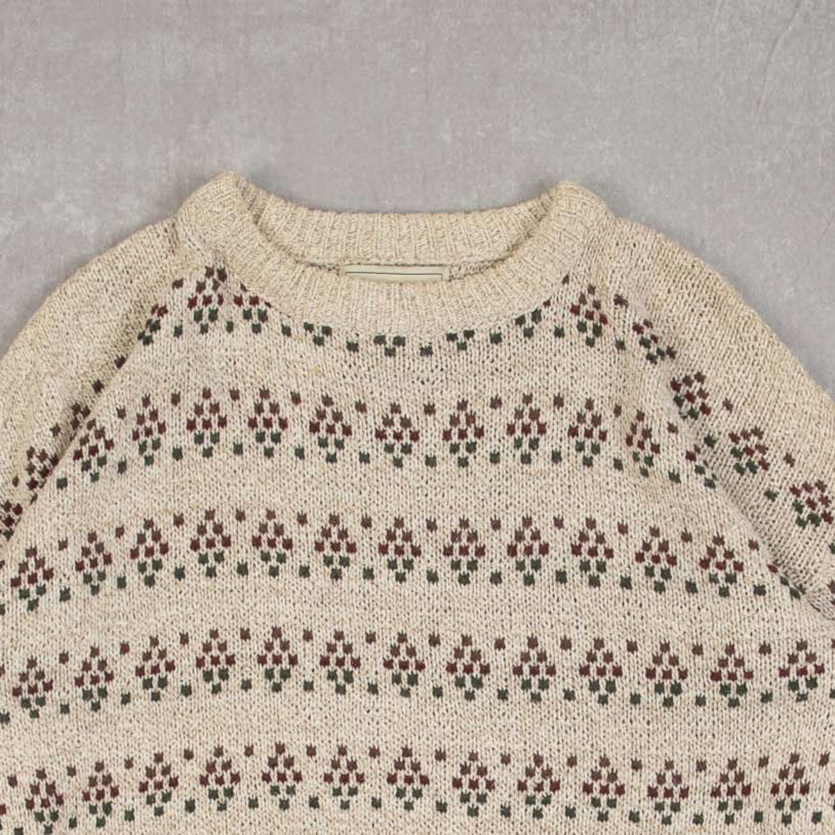 MEN'S VINTAGE 1990S STRUCTURED PATTERNED KNITTED JUMPER - MEDIUM