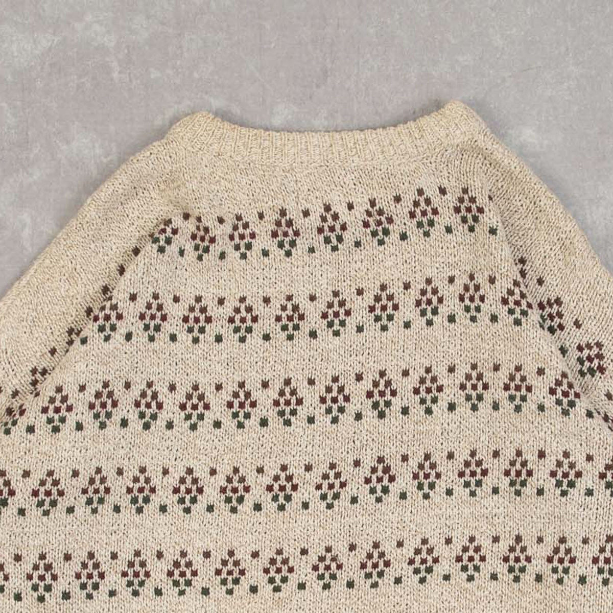 MEN'S VINTAGE 1990S STRUCTURED PATTERNED KNITTED JUMPER - MEDIUM