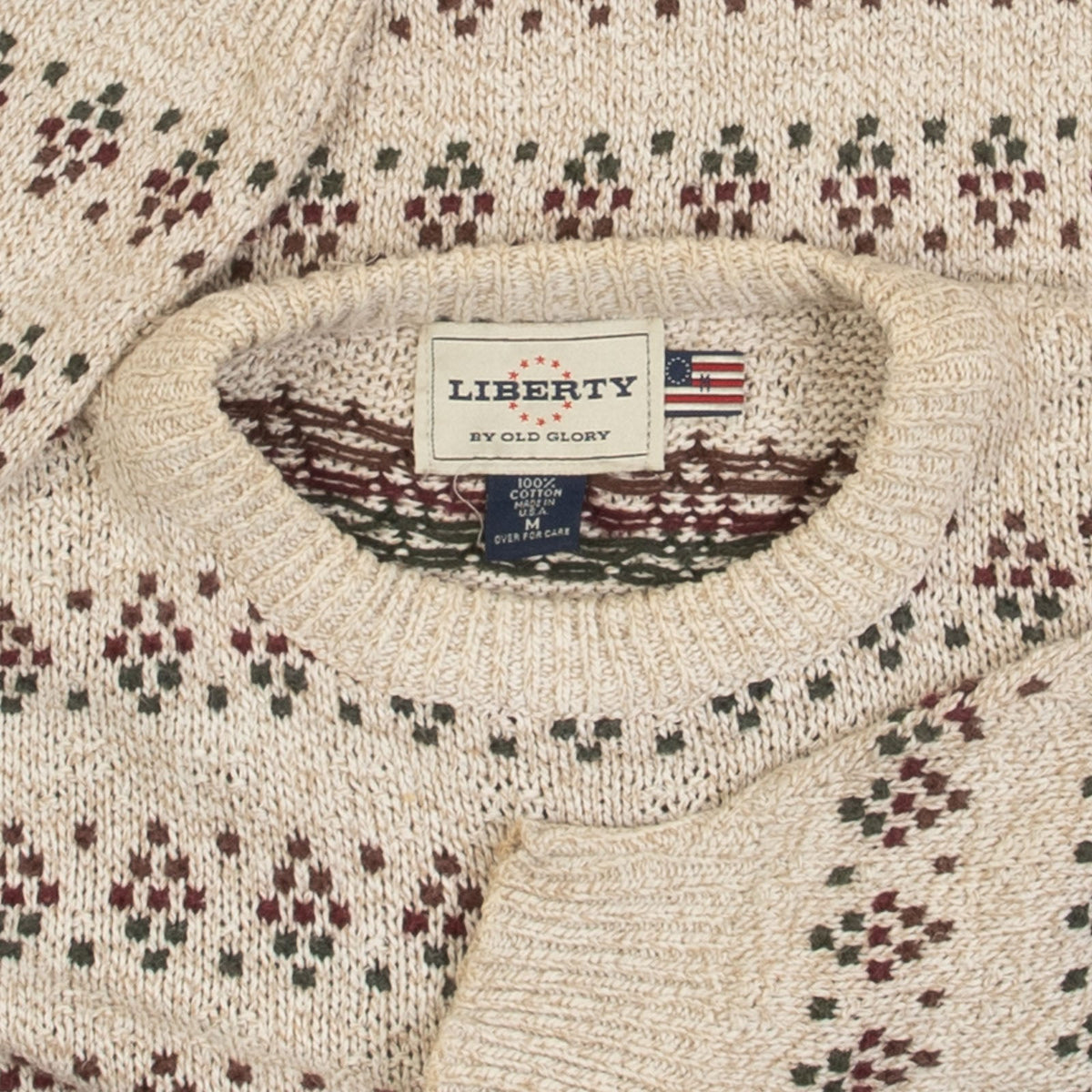 MEN'S VINTAGE 1990S STRUCTURED PATTERNED KNITTED JUMPER - MEDIUM