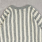 MEN'S VINTAGE 1980S SEARS STRUCTURED STRIPED KNITTED JUMPER - X-LARGE