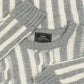 MEN'S VINTAGE 1980S SEARS STRUCTURED STRIPED KNITTED JUMPER - X-LARGE