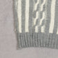 MEN'S VINTAGE 1980S SEARS STRUCTURED STRIPED KNITTED JUMPER - X-LARGE