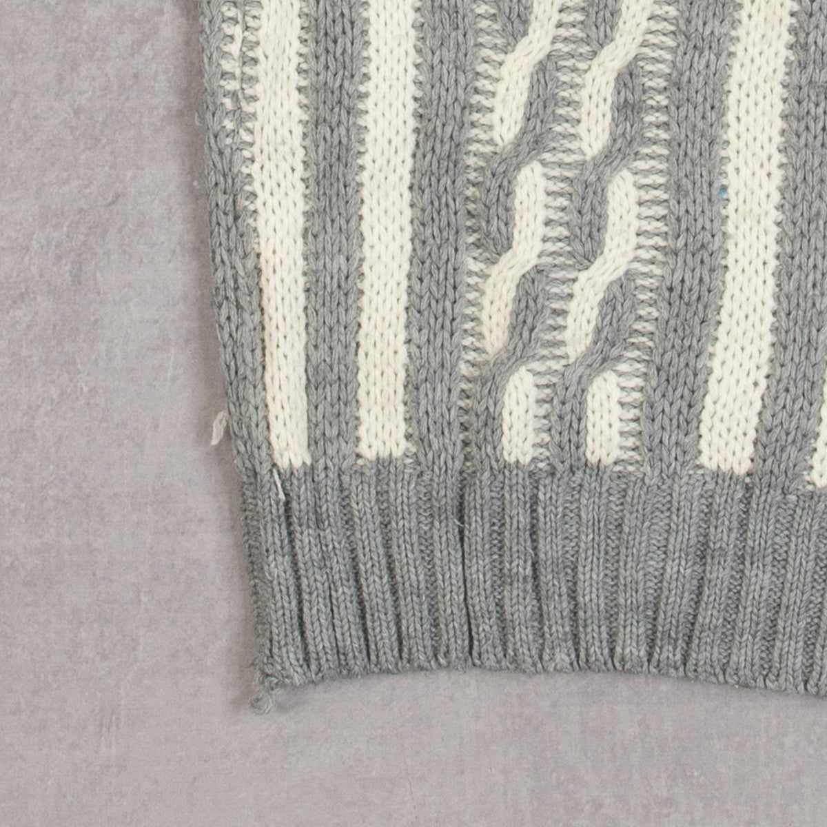 MEN'S VINTAGE 1980S SEARS STRUCTURED STRIPED KNITTED JUMPER - X-LARGE