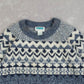MEN'S VINTAGE 1990S PATTERNED KNITTED JUMPER - LARGE