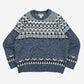 MEN'S VINTAGE 1990S PATTERNED KNITTED JUMPER - LARGE