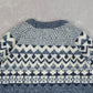 MEN'S VINTAGE 1990S PATTERNED KNITTED JUMPER - LARGE