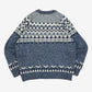 MEN'S VINTAGE 1990S PATTERNED KNITTED JUMPER - LARGE