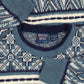 MEN'S VINTAGE 1990S PATTERNED KNITTED JUMPER - LARGE
