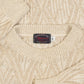 MEN'S VINTAGE 1980S STRUCTURED KNITTED JUMPER - X-LARGE