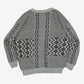 WOMEN'S VINTAGE 1980S STRIPED PATTERNED KNITTED JUMPER - LARGE