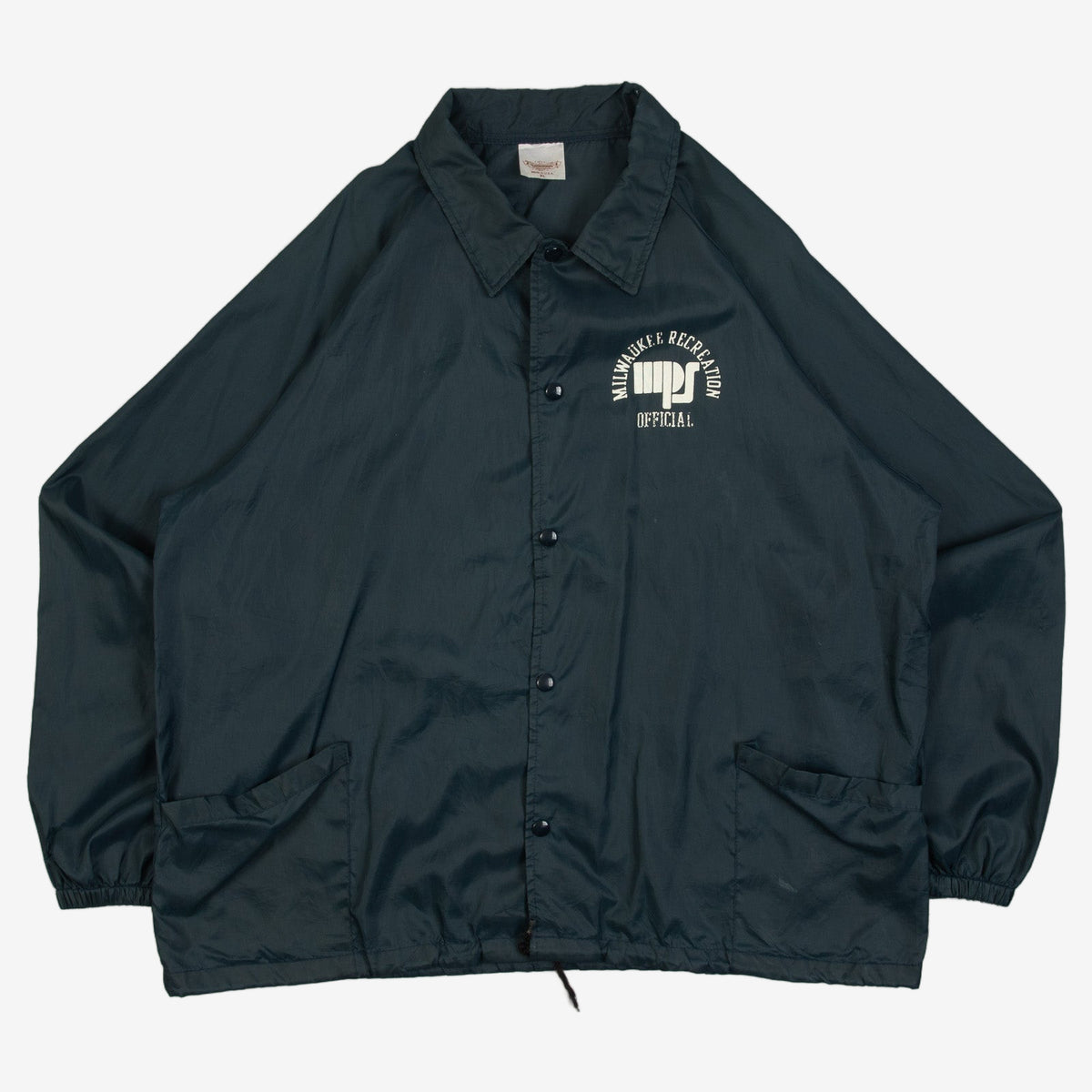 MEN'S VINTAGE 1980S MILWAUKEE RECREATION COACH JACKET - X-LARGE