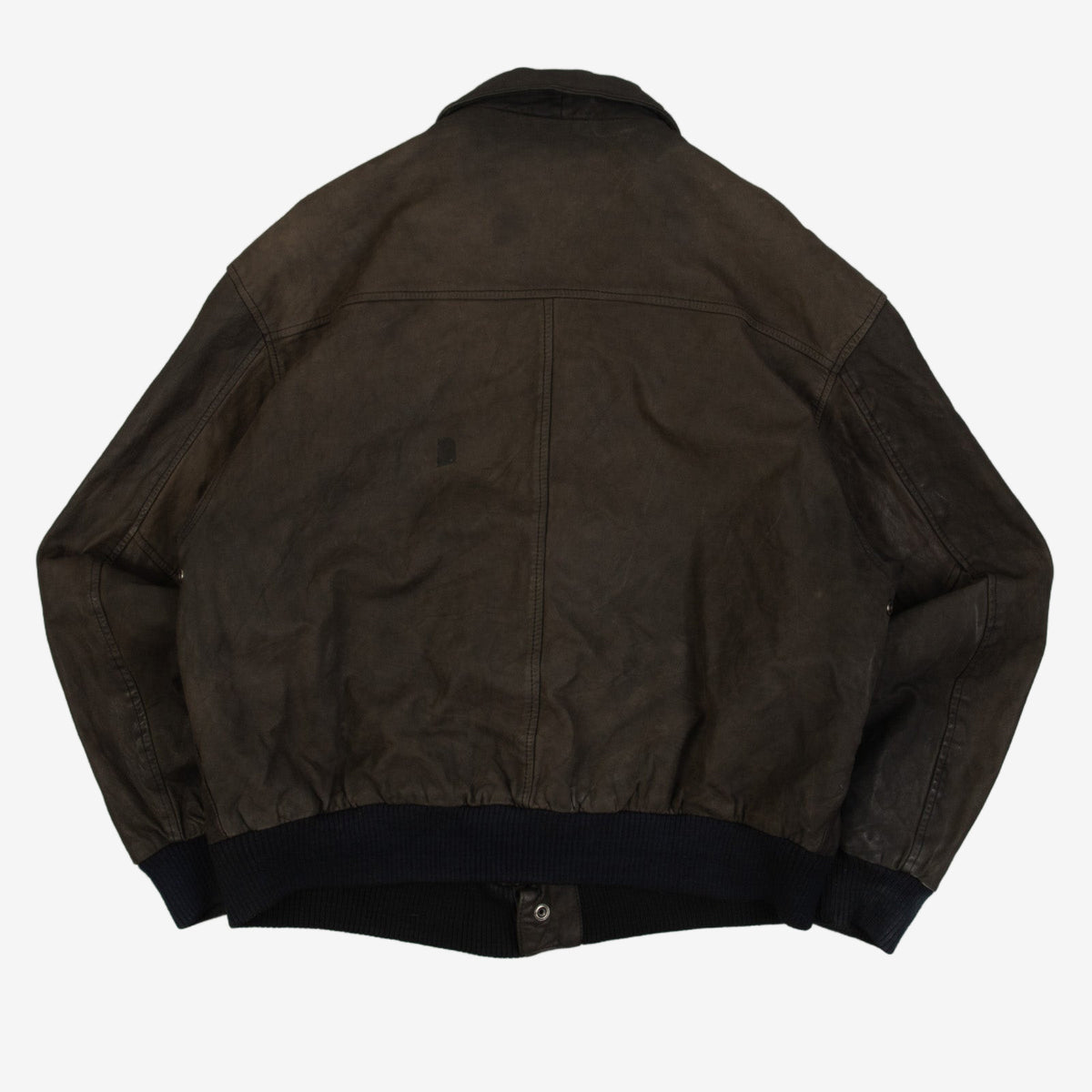 MEN'S VINTAGE 1980S G-2 LEATHER FLIGHT JACKET - LARGE