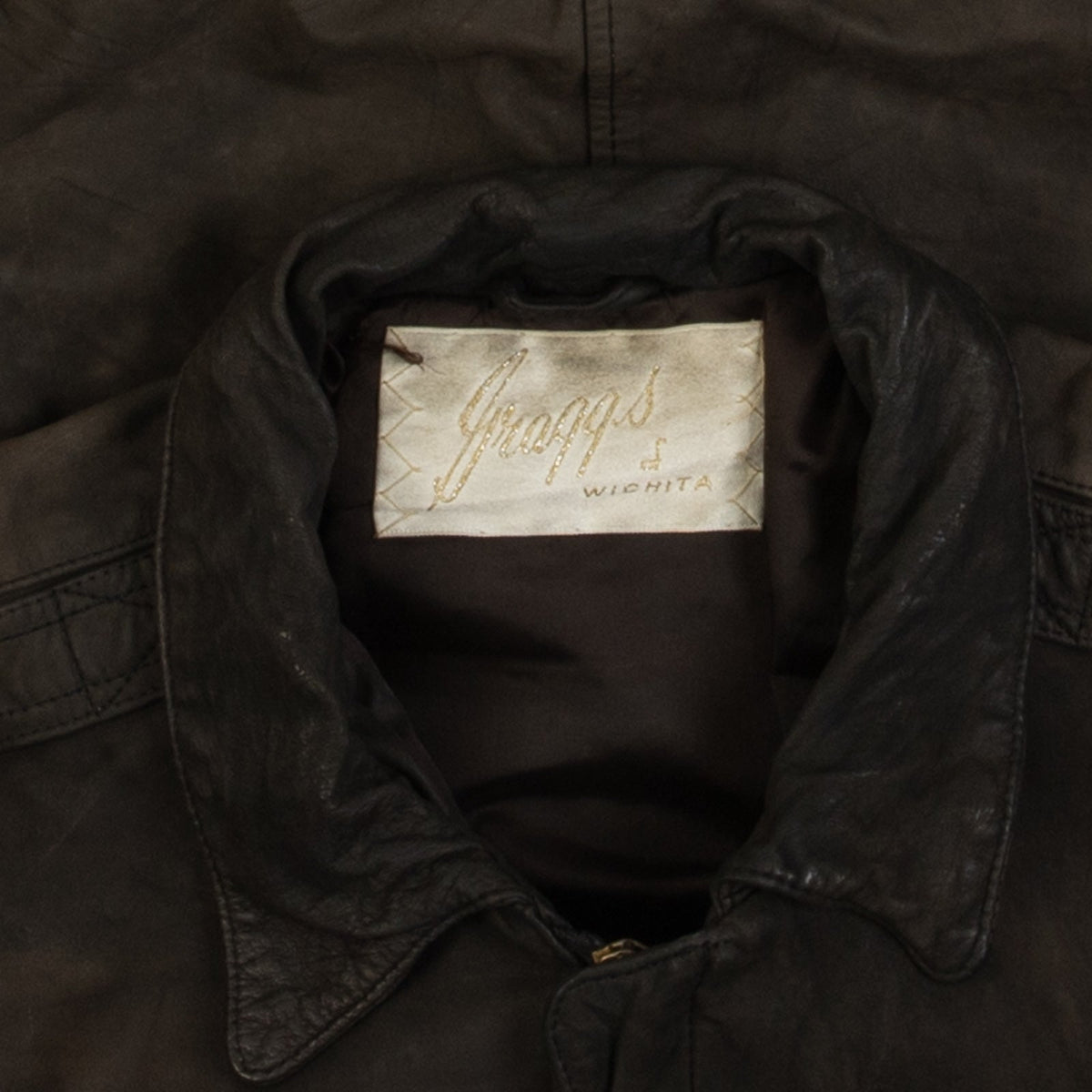 MEN'S VINTAGE 1980S G-2 LEATHER FLIGHT JACKET - LARGE