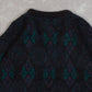 MEN'S VINTAGE 1980S PATTERNED KNITTED JUMPER - MEDIUM