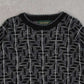 MEN'S VINTAGE 1990S PATTERNED KNITTED JUMPER - LARGE
