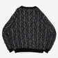 MEN'S VINTAGE 1990S PATTERNED KNITTED JUMPER - LARGE