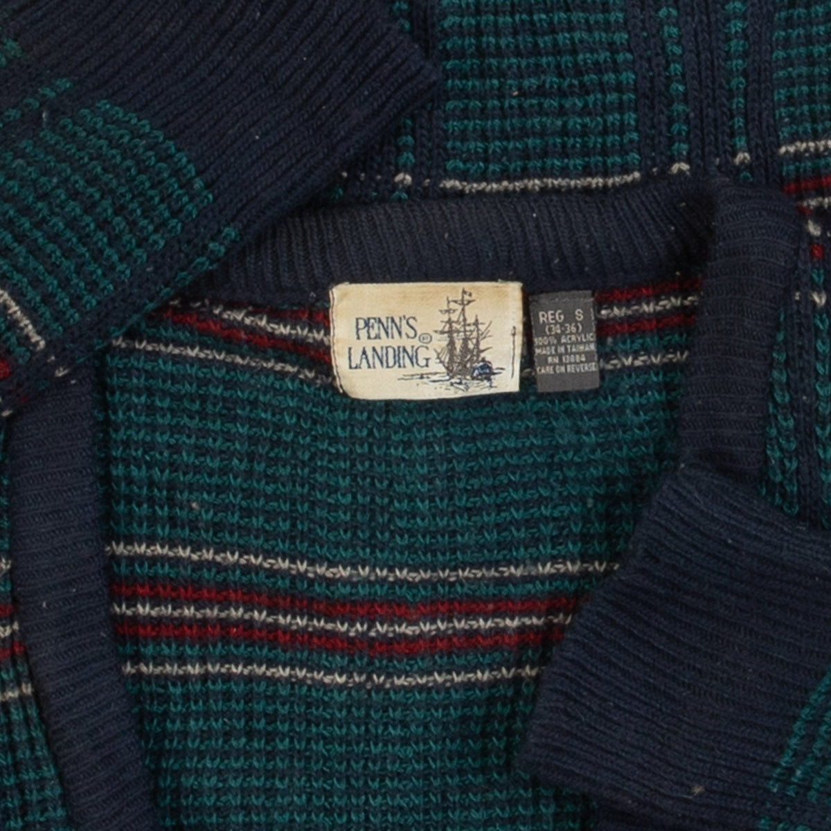 MEN'S VINTAGE 1990S CHECKED KNITTED CARDIGAN - SMALL