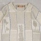 MEN'S VINTAGE 1990S STRUCTURED PATTERNED KNITTED JUMPER - LARGE