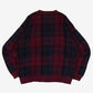 MEN'S VINTAGE 1990S CHECKED KNITTED JUMPER - LARGE