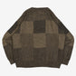 MEN'S VINTAGE 1990S CHECKERBOARD PATTERNED KNITTED JUMPER - X-LARGE