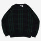 MEN'S VINTAGE 1990S CHECKED KNITTED JUMPER - LARGE