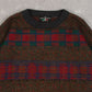 MEN'S VINTAGE 1990S CHECKED PATTERNED KNITTED JUMPER - LARGE