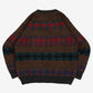MEN'S VINTAGE 1990S CHECKED PATTERNED KNITTED JUMPER - LARGE