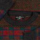 MEN'S VINTAGE 1990S CHECKED PATTERNED KNITTED JUMPER - LARGE