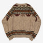MEN'S VINTAGE 1980S STRUCTURED PATTERNED KNITTED JUMPER - X-LARGE