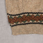 MEN'S VINTAGE 1980S STRUCTURED PATTERNED KNITTED JUMPER - X-LARGE