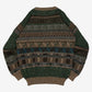 MEN'S VINTAGE 1990S PATTERNED KNITTED JUMPER - LARGE