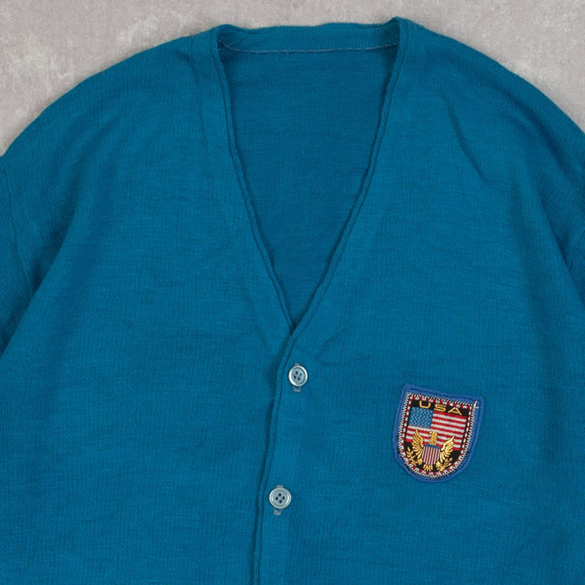 MEN'S VINTAGE 1990S USA KNITTED CARDIGAN - SMALL