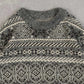WOMEN'S VINTAGE 1980S PATTERNED KNITTED JUMPER - LARGE