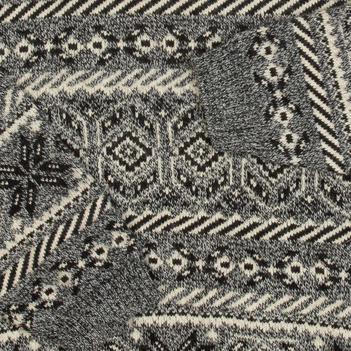 WOMEN'S VINTAGE 1980S PATTERNED KNITTED JUMPER - LARGE