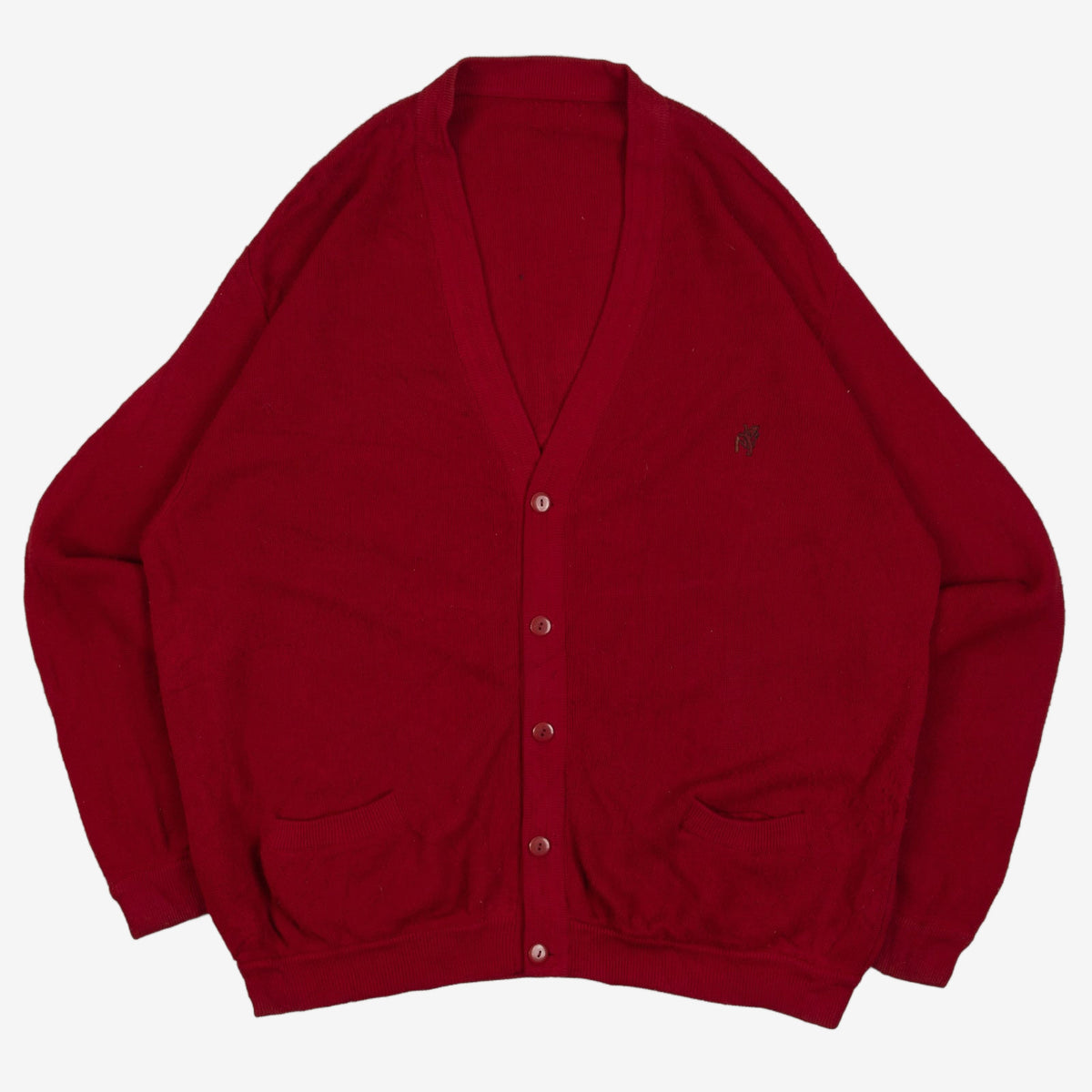 MEN'S VINTAGE 1980S KNITTED CARDIGAN - XX-LARGE