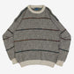MEN'S VINTAGE 1980S PATTERNED KNITTED JUMPER - LARGE