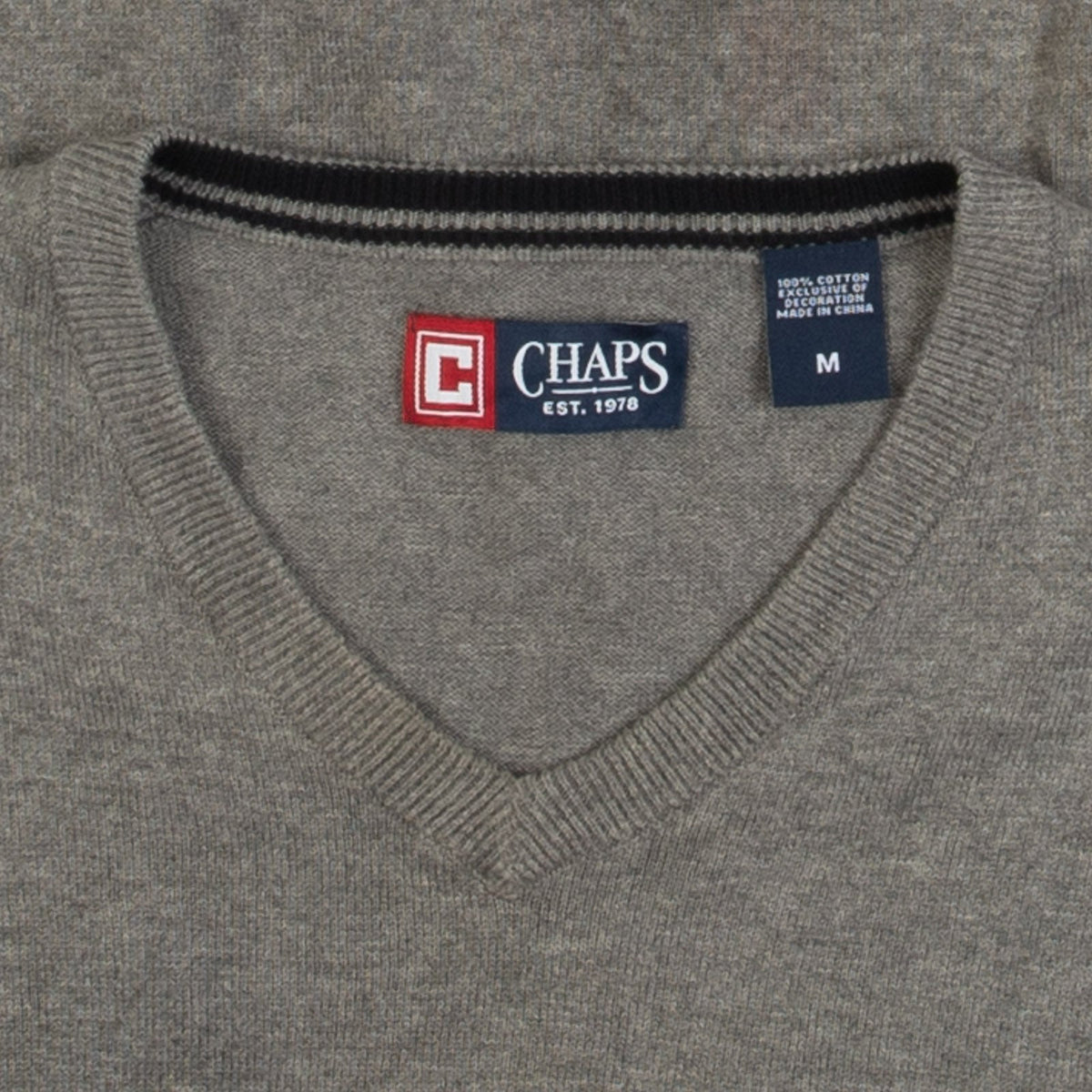 MEN'S VINTAGE CHAPS SWEATER VEST KNITTED JUMPER - MEDIUM