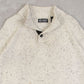 MEN'S VINTAGE CHAPS QUARTER BUTTONED ELBOW PATCH KNITTED JUMPER - LARGE