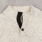 MEN'S VINTAGE CHAPS QUARTER BUTTONED ELBOW PATCH KNITTED JUMPER - LARGE