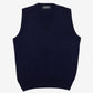 MEN'S VINTAGE 1980S SWEATER VEST KNITTED JUMPER - LARGE