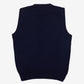 MEN'S VINTAGE 1980S SWEATER VEST KNITTED JUMPER - LARGE