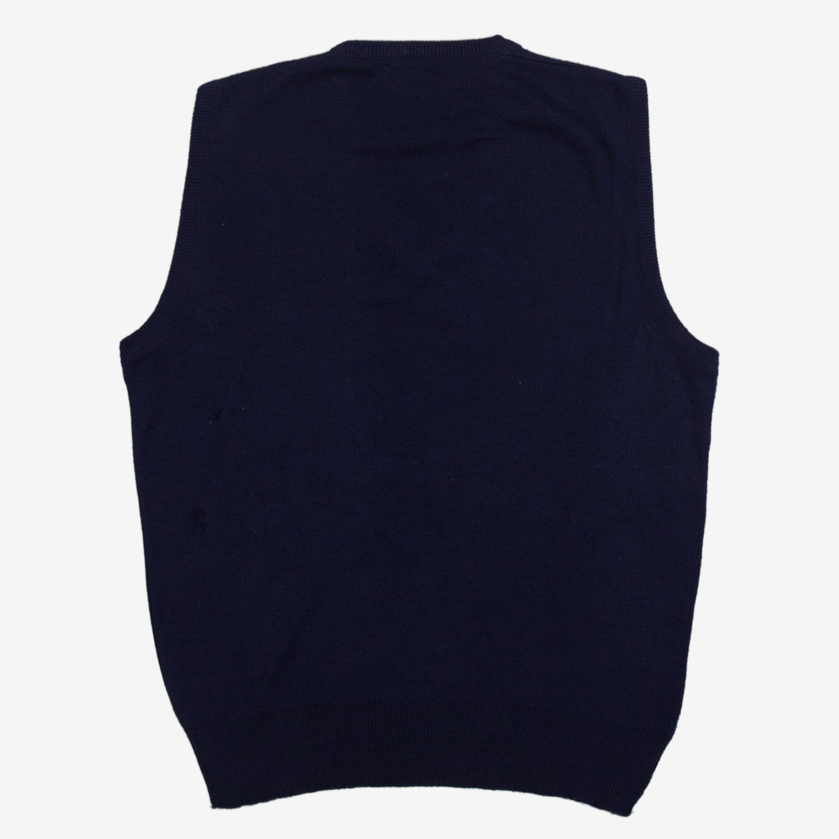 MEN'S VINTAGE 1980S SWEATER VEST KNITTED JUMPER - LARGE