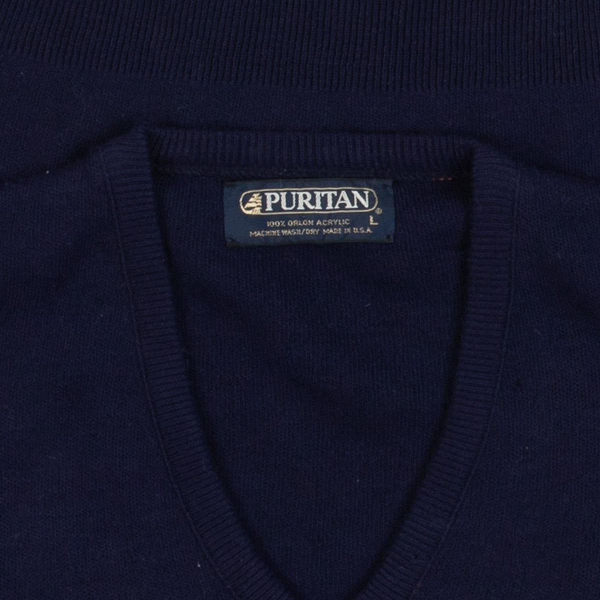 MEN'S VINTAGE 1980S SWEATER VEST KNITTED JUMPER - LARGE