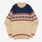 MEN'S VINTAGE 1990S PATTERNED KNITTED JUMPER - SMALL