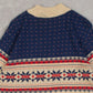 MEN'S VINTAGE 1990S PATTERNED KNITTED JUMPER - SMALL