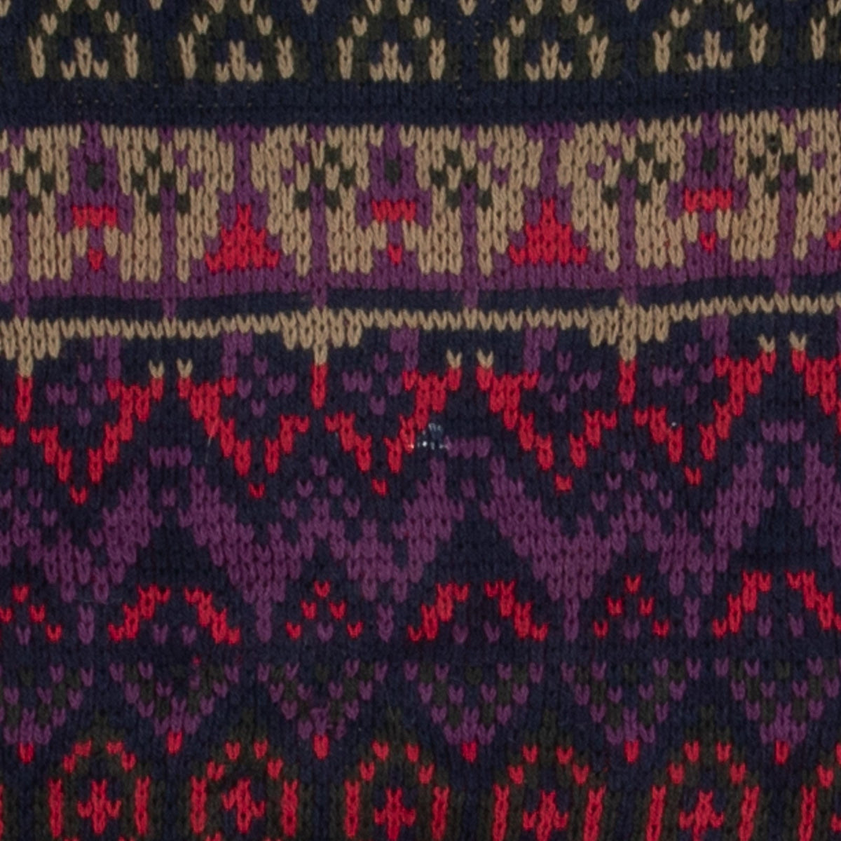 MEN'S VINTAGE 1990S PATTERNED KNITTED JUMPER - X-LARGE